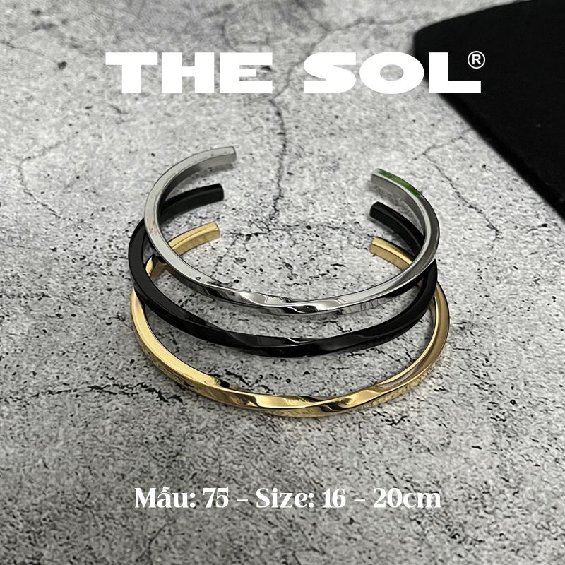Vòng Tay Titan Unisex Twisted Cuff - Mẫu 75