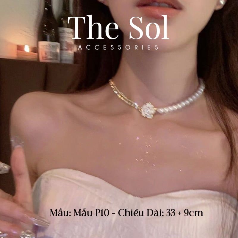 Dây Chuyền Ngọc Trai Flower & Pearl - Mẫu P10