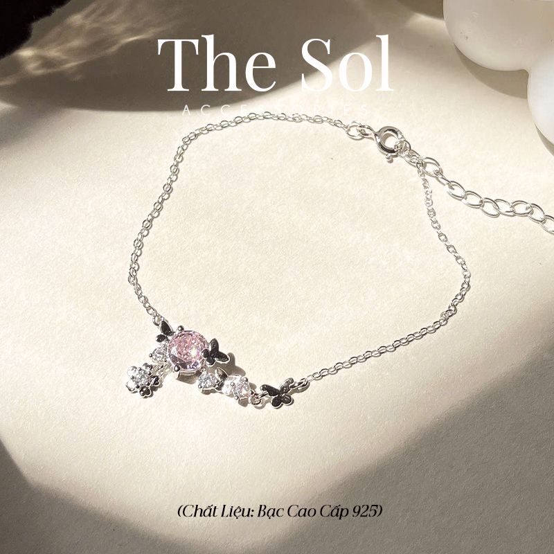 Lắc Tay Bạc Pinky Rose