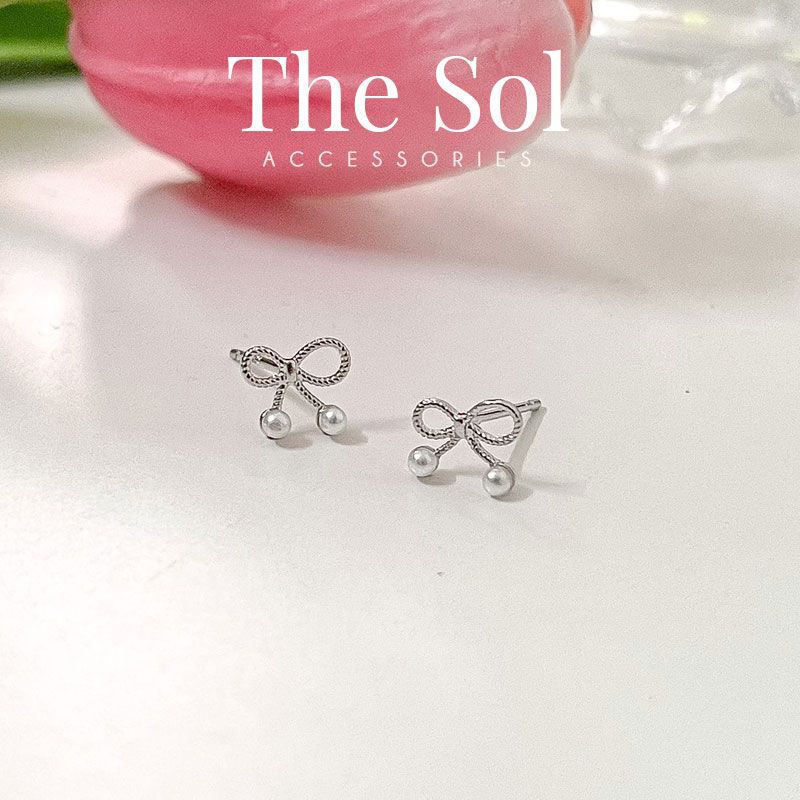 Bông Tai Seropi Pearl Mini Bow