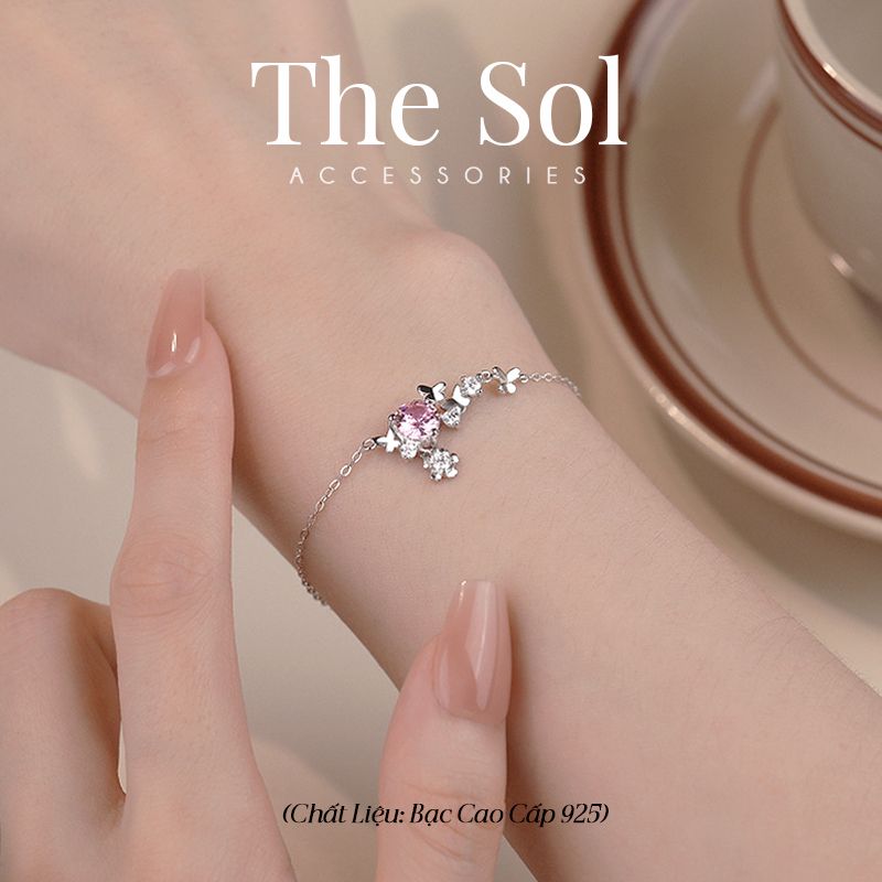 Lắc Tay Bạc Pinky Rose