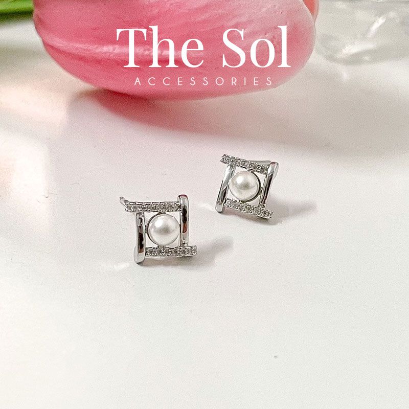 Bông Tai Seropi Pearl Square - 0.8cm