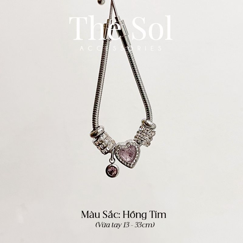 Vòng Charm Pandora The Purple Heart