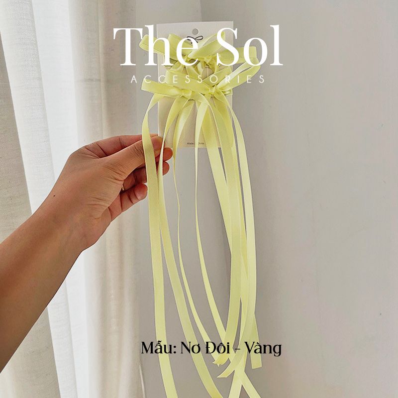 Kẹp Tóc Hàn Quốc Color Bow - Nơ Đôi (2 Chiếc)