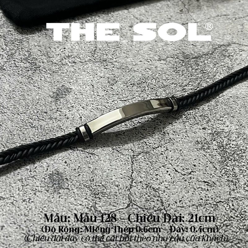Vòng Tay Titan Unisex Braid Leather - 4mm - Mẫu 128