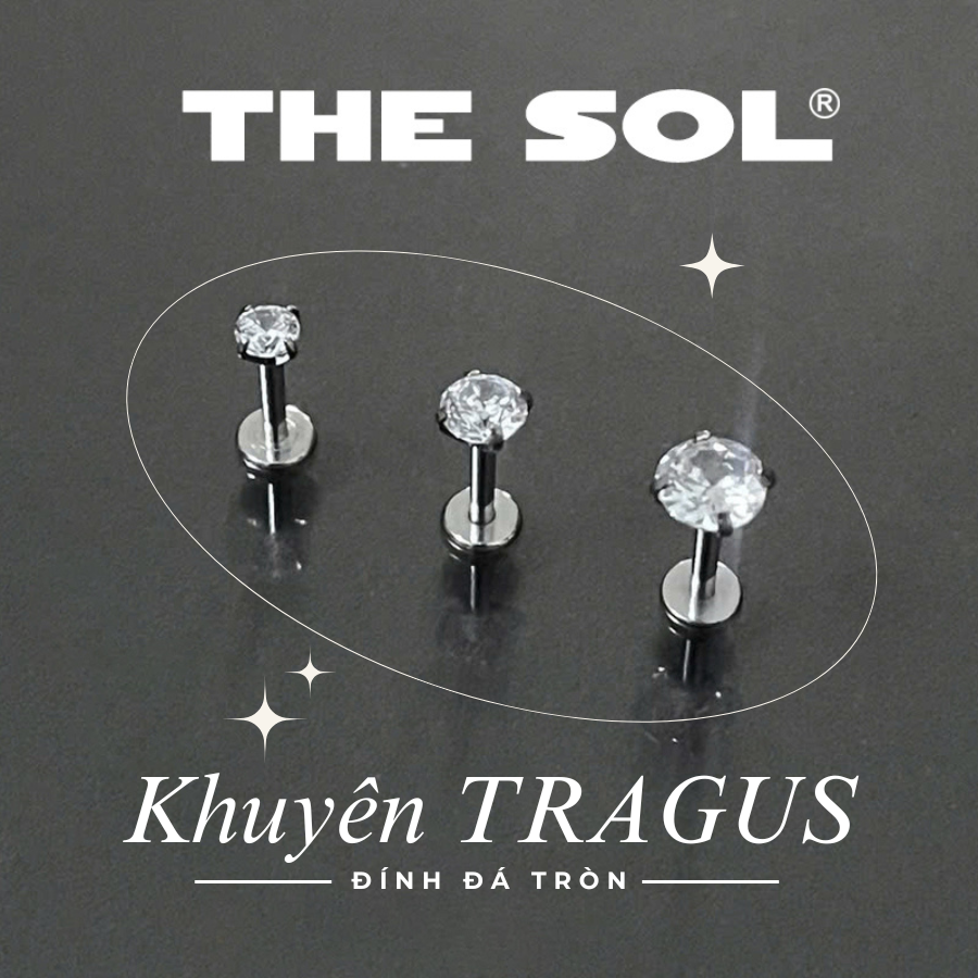 Khuyên Tai Titan Unisex TRAGUS - Tròn