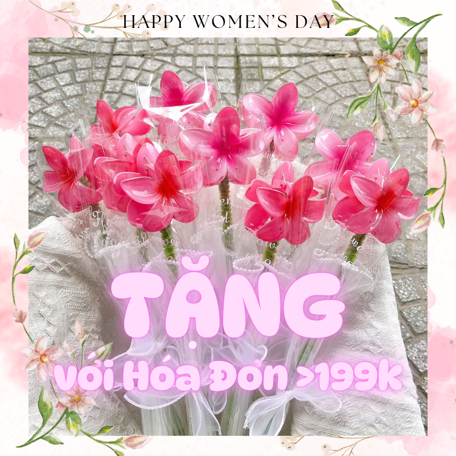Bông Kẹp Tóc Hoa Sứ 8/3