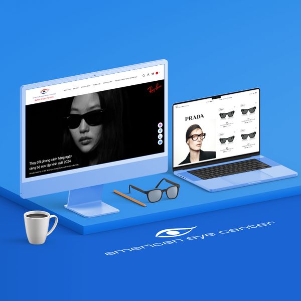 Thiết kế giao diện website thương hiệu American Eye Center - Haravan