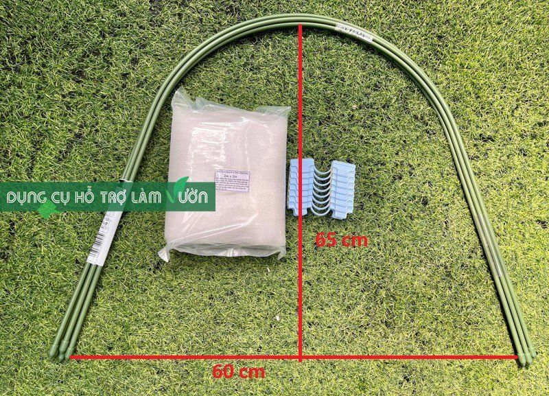 Bộ khung vòm trồng rau Daim cao 60cm rộng 65cm dài 2 met