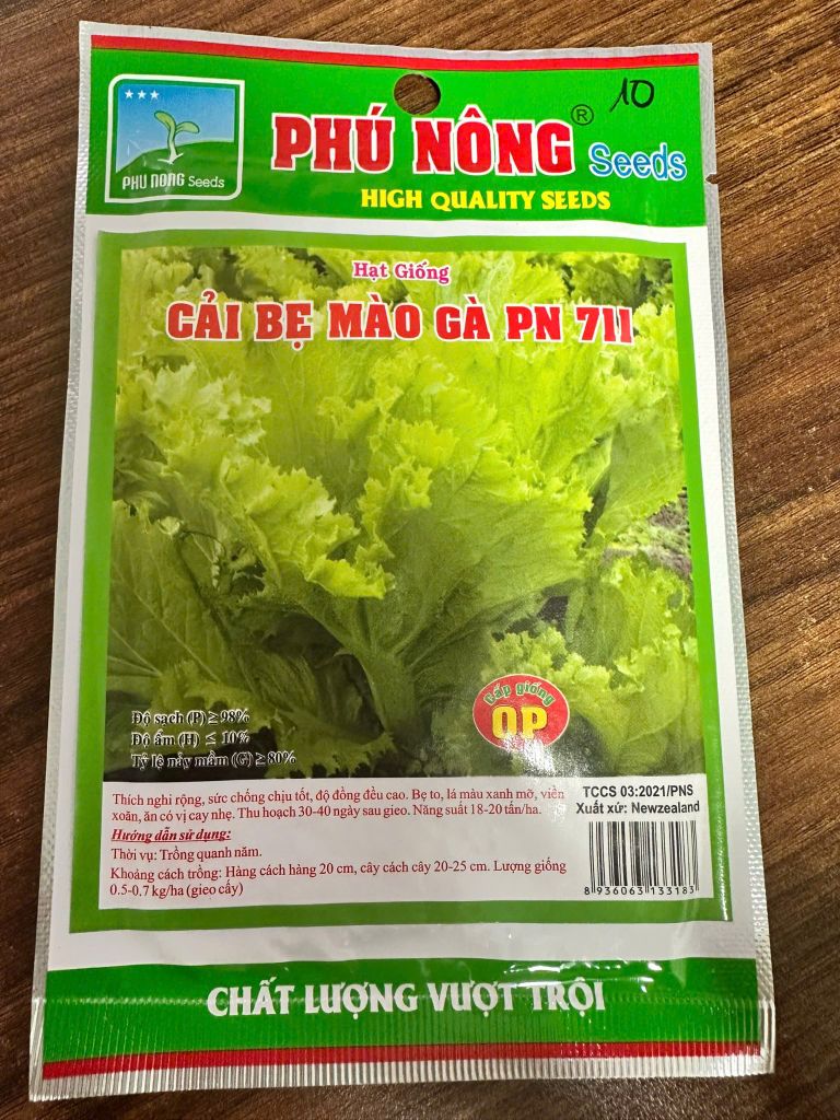 Hạt giống cải bẹ mào gà PN 711