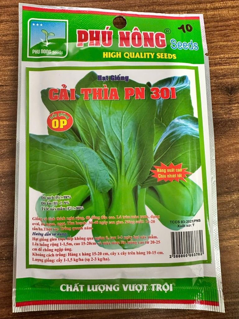 Hạt giống cải thìa PN 301