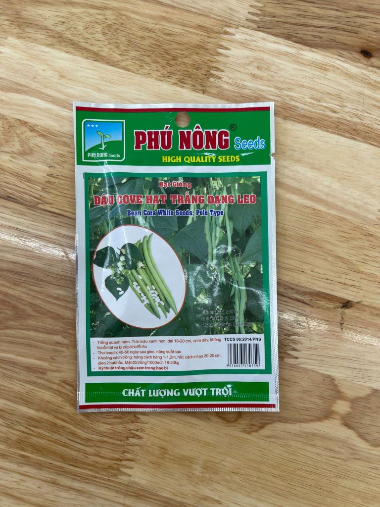 Hạt giống đậu cove trắng leo PN10