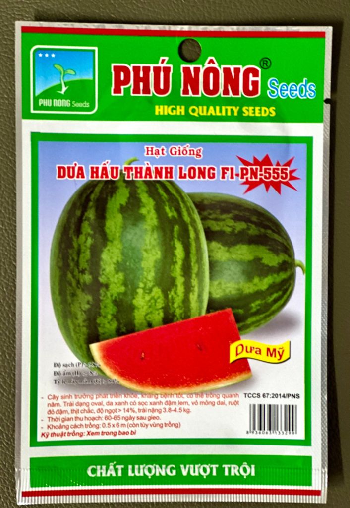 Hạt giống dưa hấu Thành Long PN555