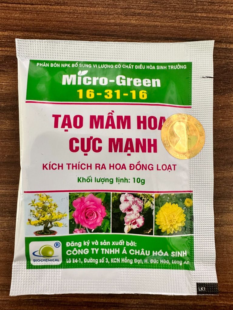 Phân Micro Green 16-31-16 tạo mầm hoa cực mạnh