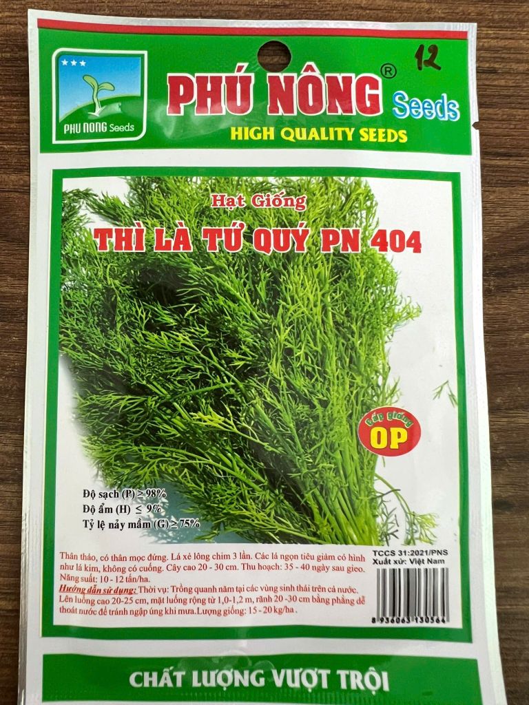 Hạt giống thì là tứ quý PN 404