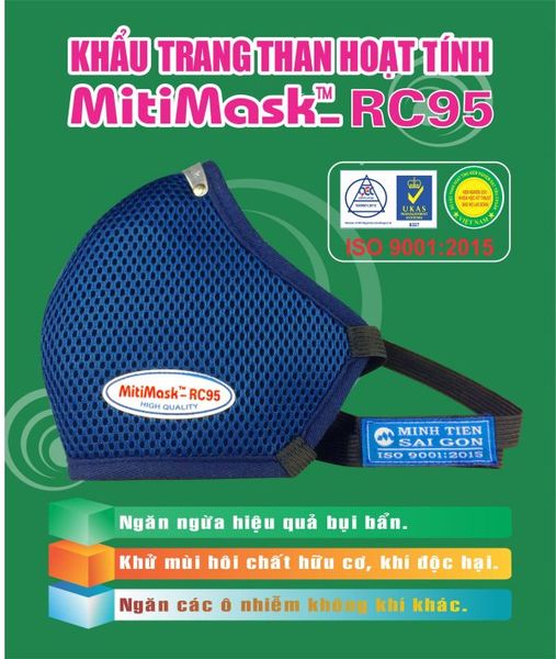 Khẩu trang hoạt tính bảo hộ MitiMask - RC 95 - Khẩu trang tái sử dụng