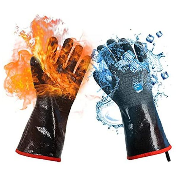 Găng tay chịu nhiệt độ cao 500oC neoprene chống cháy, cách nhiệt chống axit, chống kiềm và dầu 18 inches