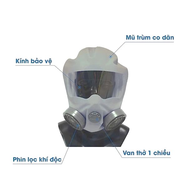 MẶT NẠ PHÒNG KHÓI EPK-20 HÀN QUỐC TRÙM ĐẦU