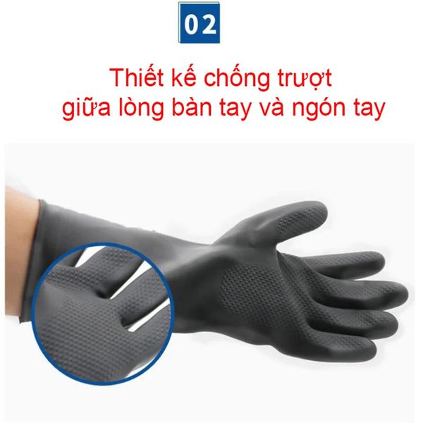 BAO TAY CHỐNG HÓA CHẤT AXIT VÀ KIỀM USAFETY DÀI 55CM