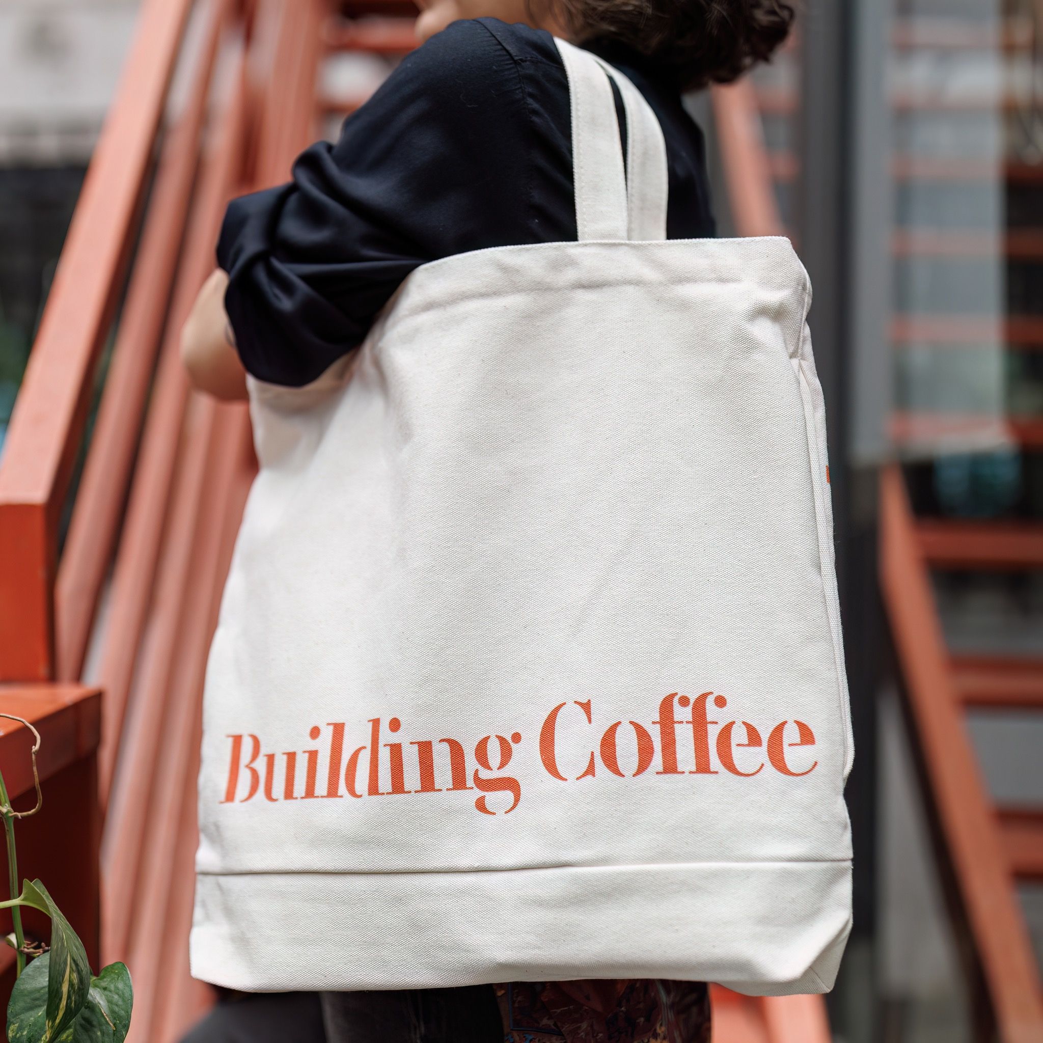  Tote Bag Building Coffee 