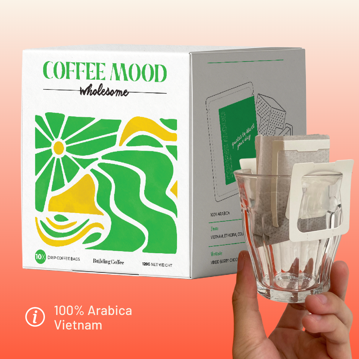 COFFEE MOOD - Cà phê phin giấy (10 túi x 12g)