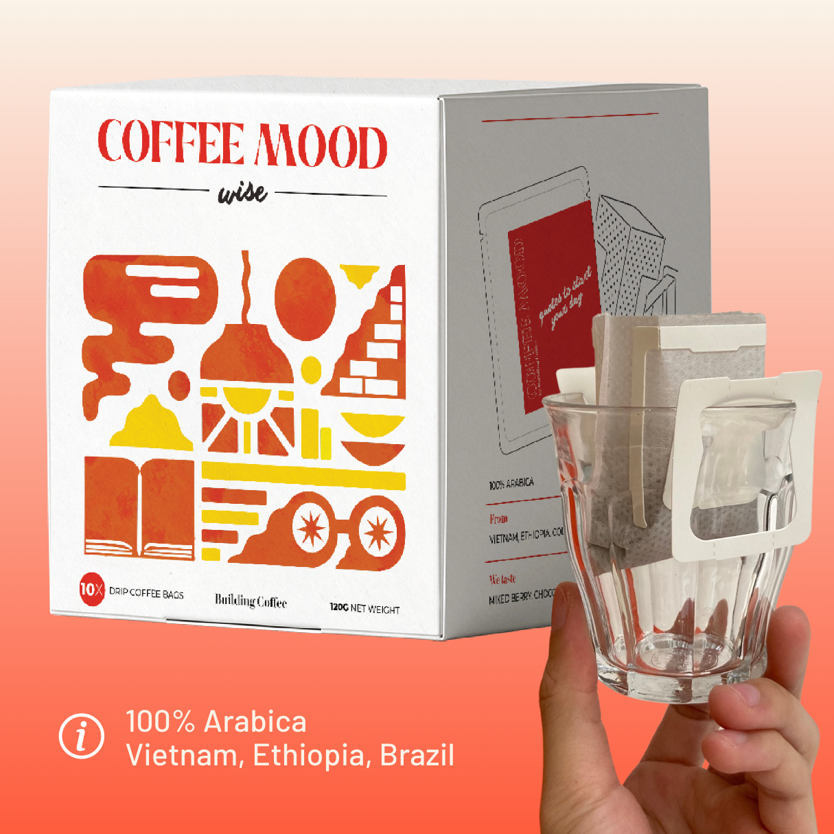  COFFEE MOOD - Cà phê phin giấy (10 túi x 12g) 