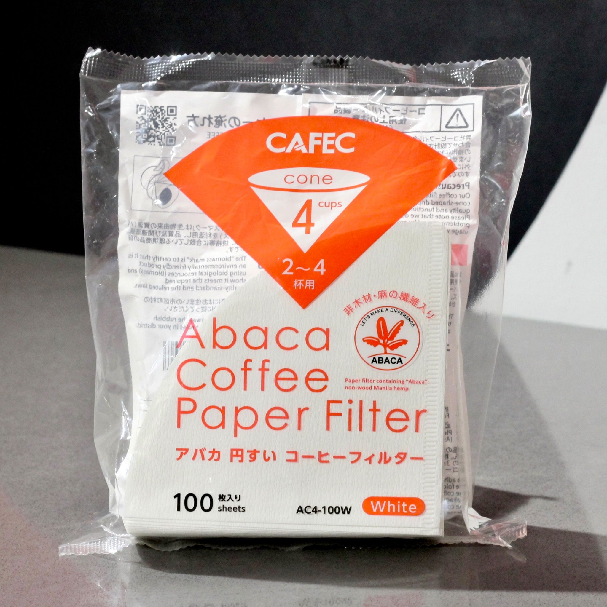 Giấy lọc cà phê CAFEC Abaca Cup Coffee Paper Filter V60 - Size 1 (1 cup)/ Size 2 (2-4 cups)