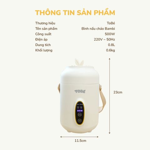  Bình Nấu Cháo Bambi MS 1121 