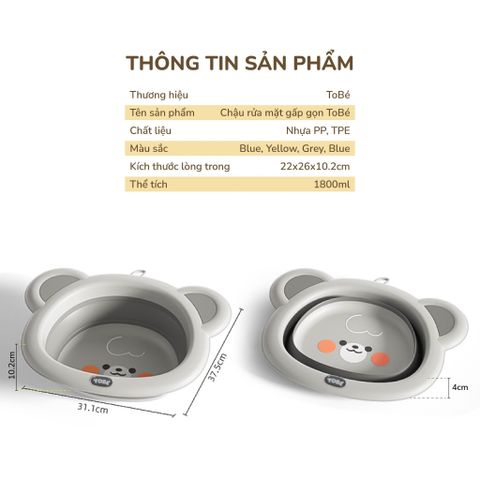  Chậu Rửa Mặt Gấp Gọn ToBé MS 2121 