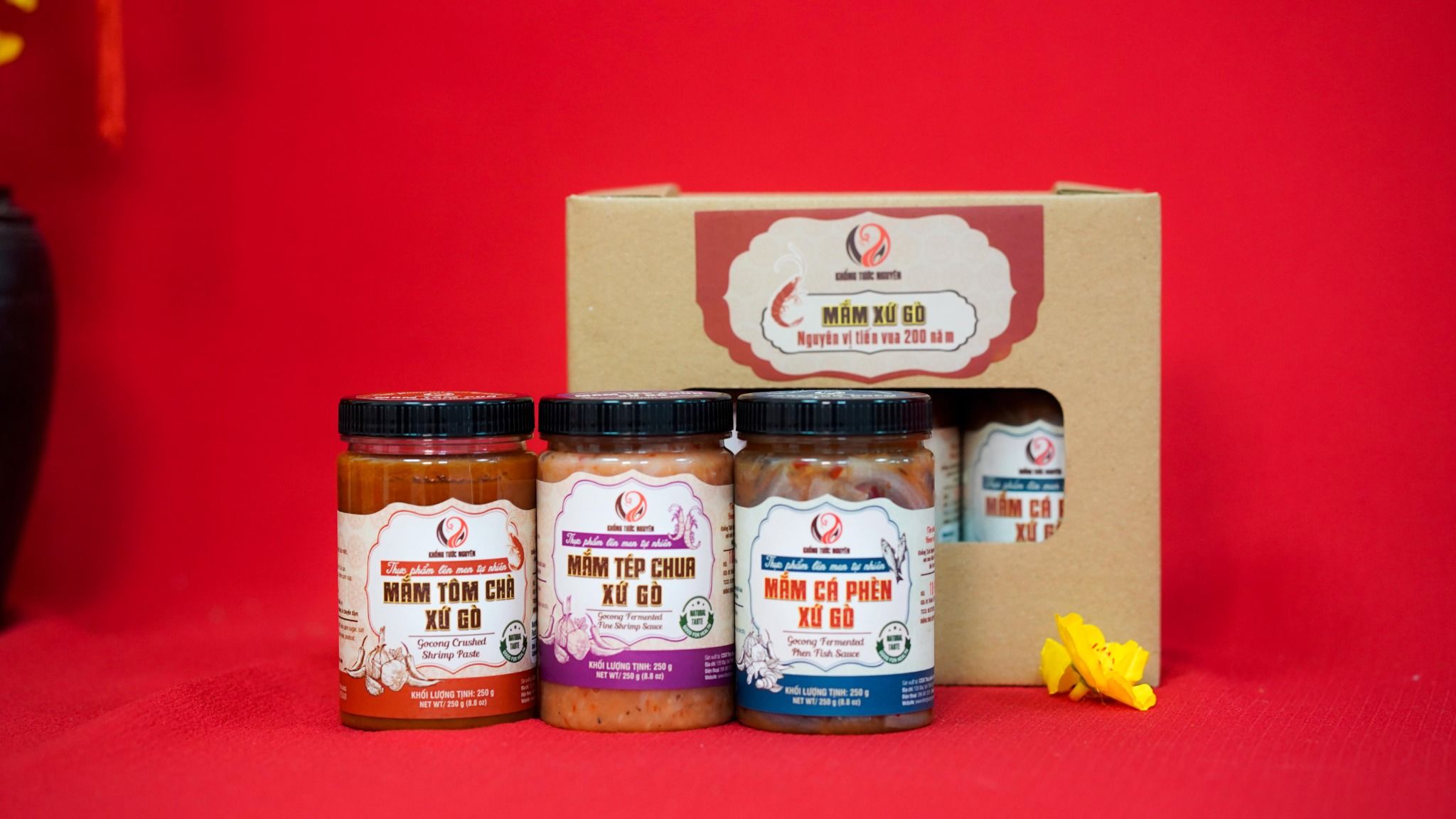 Combo Mắm Xứ Gò Tròn Vị (Tôm chà - Tép Chua - Cá Phèn)