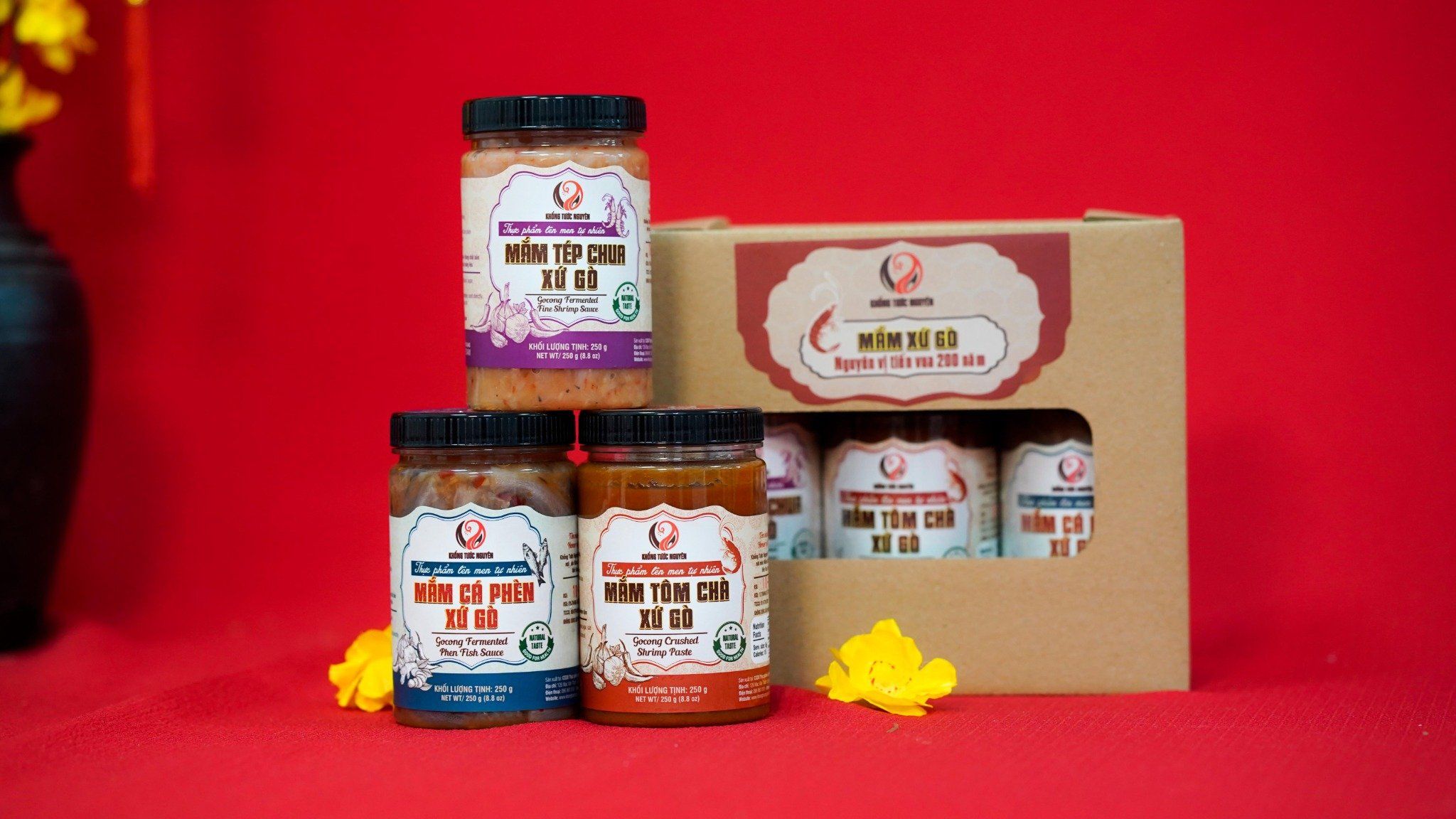 Combo Mắm Xứ Gò Tròn Vị (Tôm chà - Tép Chua - Cá Phèn)