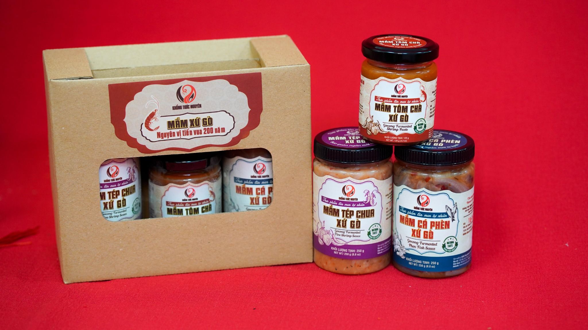Combo Mắm Xứ Gò Tròn Vị (Tôm chà - Tép Chua - Cá Phèn)