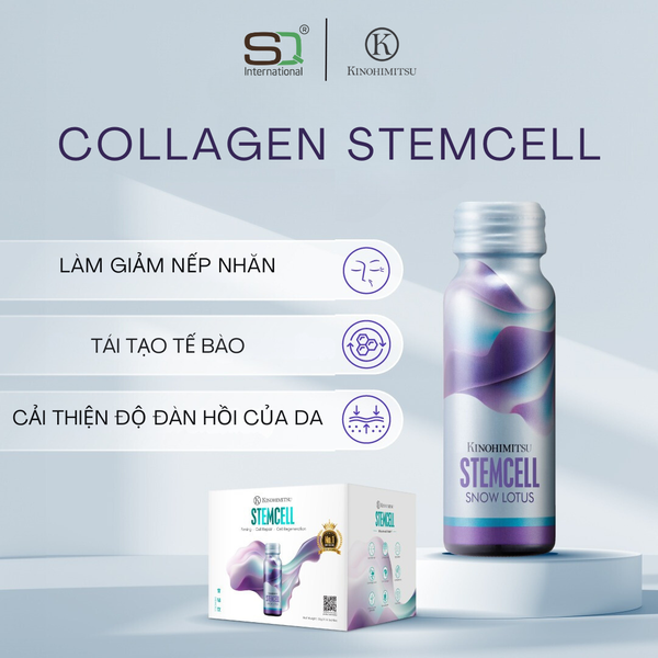  Nước uống chống lão hóa từ tế bào gốc Kinohimitsu Stem Cell (Hộp 10 chai) 