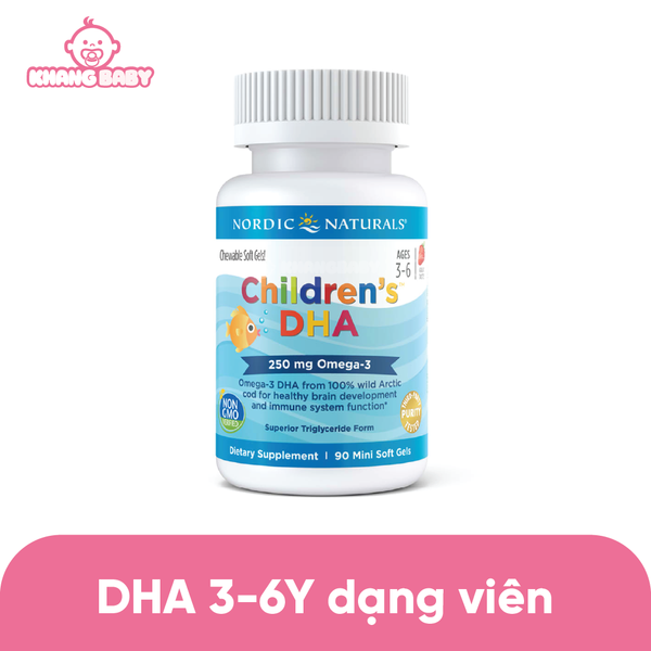 Viên uống Children DHA Omega 3 Nordic Naturals 3-6Y