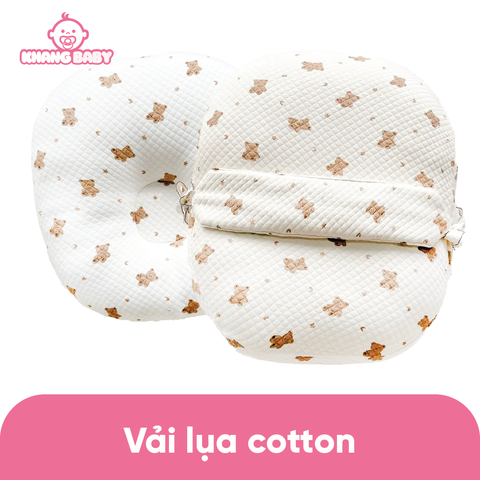 Gối chống trào Mochee vải lụa cotton