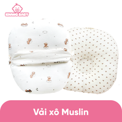 Gối chống trào Mochee vải xô Muslin