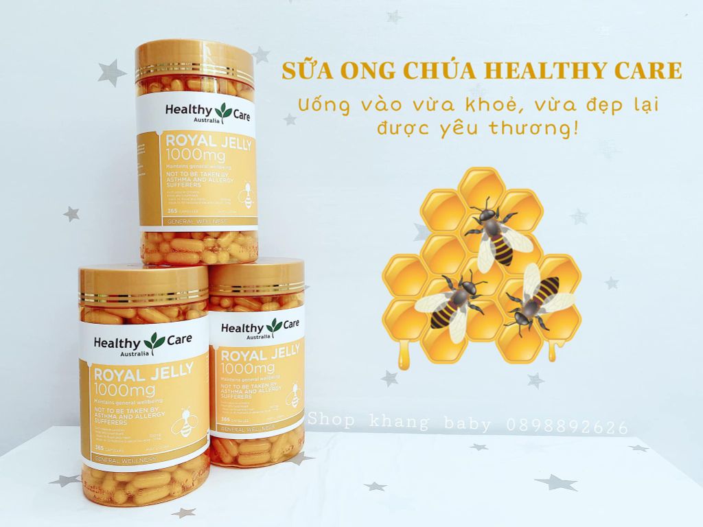 Sữa ong chúa Healthy Care Úc 365 viên