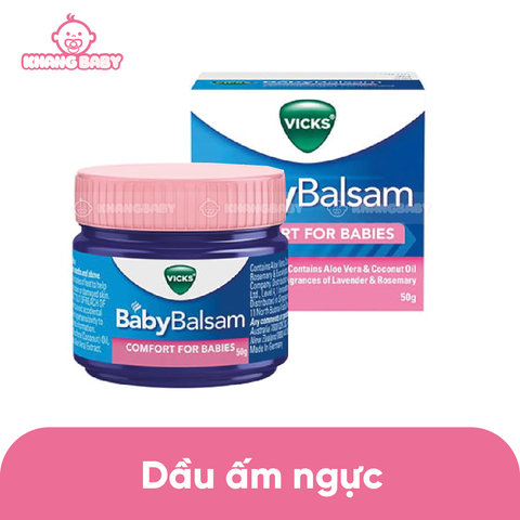 Dầu ấm ngực Vick BabyBalsam Úc 50g 3M+