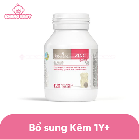 Kẽm BioIsland ZinC 120 viên 1Y+