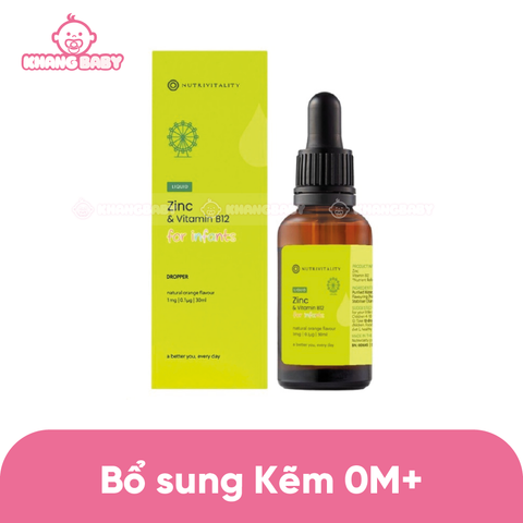 Kẽm nước Nutrivitality Anh 30ml 0M+