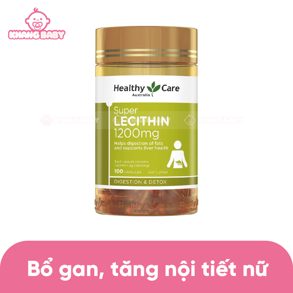 Mầm đậu nành Lecithin Healthy Care Úc 100 viên