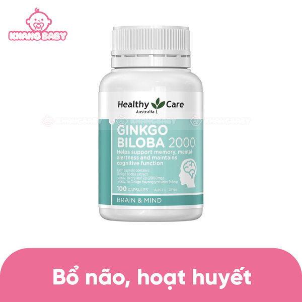 Viên uống bổ não Ginkgo Healthy Care 100 viên