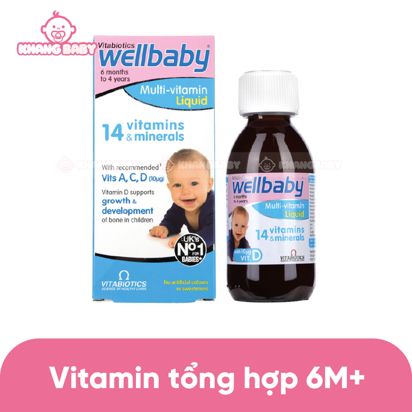 Siro tăng đề kháng Wellbaby bổ sung vitamin tổng hợp 6M+