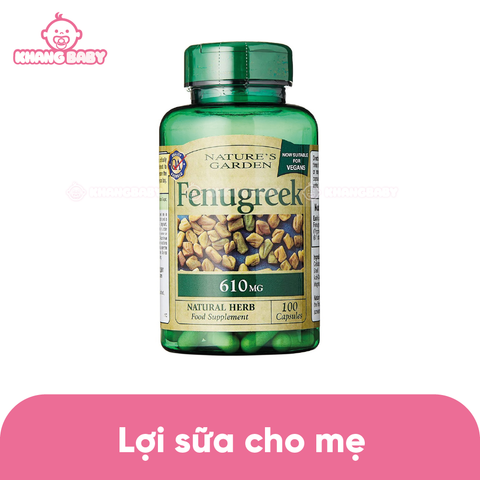 Lợi sữa cỏ cari Nature's Garden Fenugreek Anh 100 viên