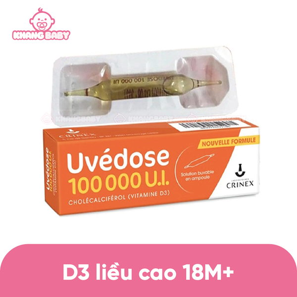 Vitamin D3 Uvedose liều cao 100000 UI 18M