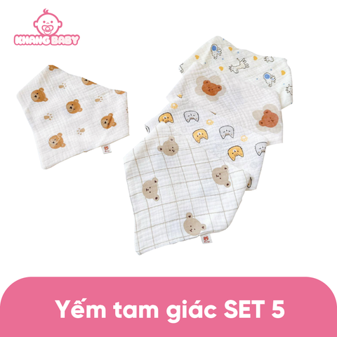 Set 5 yếm tam giác Bunny