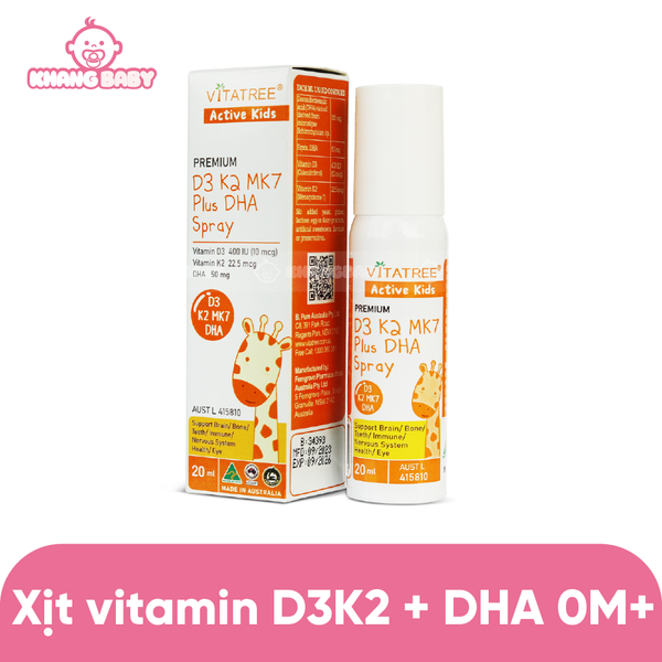 Xịt vitamin D3 K2 DHA Vitatree