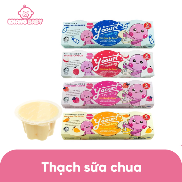 Thạch Pudding Yogurt Swecco 80G (Lốc 3 Hộp)