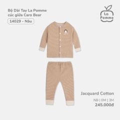 Bộ dài tay cài giữa La Pomme Caro Bear 0211