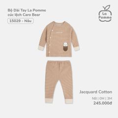 Bộ dài tay cài lệch La Pomme Caro Bear 0211